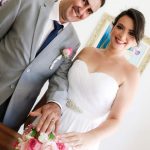 Os noivos Fabiano Regassi e Bruna Denadai