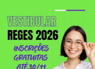 Vestibular REGES 2026. Veja