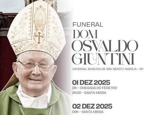 As despedidas a Dom Osvaldo,3º Bispo Diocesano de Marília na Catedral Basílica de São Bento
