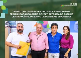 Prefeitura de Dracena protocola pedido para sediar Jogos Regionais de 2027