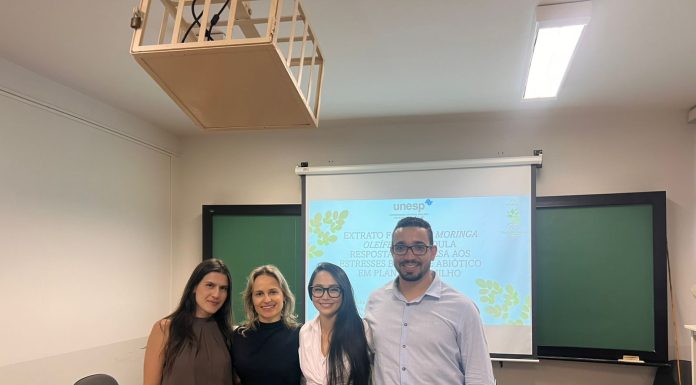 Veja imagens quando da defesa de tese de mestrado de Lara Yassuko Nakamura