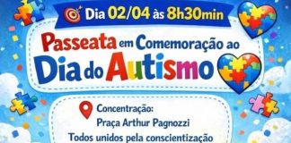 Autismo: Passeata de conscientização nesta quinta-feira em Dracena