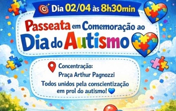 Autismo: Passeata de conscientização nesta quinta-feira em Dracena