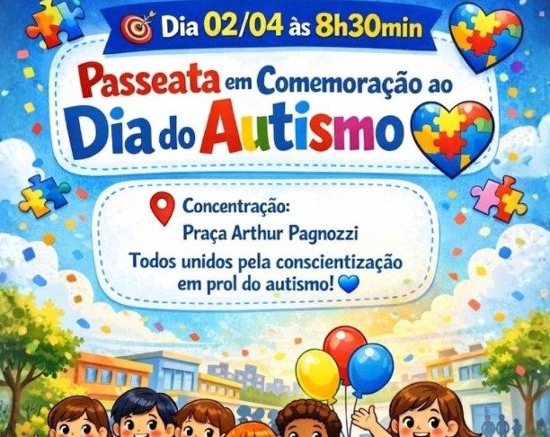 Autismo: Passeata de conscientização nesta quinta-feira em Dracena