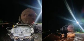 Trânsito: Estudante morre carbonizado após carro bater em carre em rodovia de PP