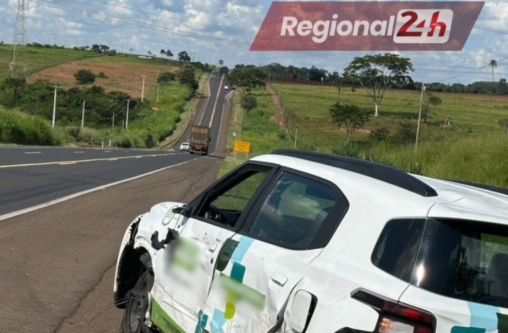 Trânsito: Veículo da Saúde de Dracena se envolve em acidente na região de Olímpia