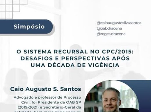 Simpósio hoje na Casa da Advocacia e Cidadania em Dracena