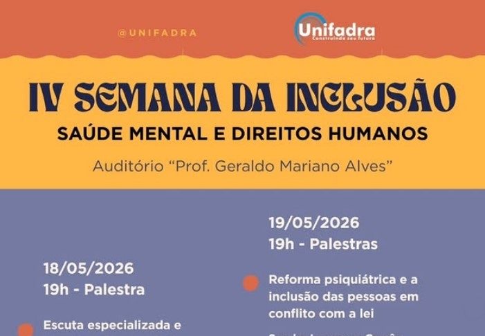 A Unifadra promove a Semana de Inclusão,organizada pelo curso de Psicologia