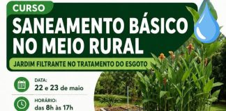 Curso Saneamento Básico no Meio Rural. Vagas Limitadas
