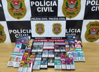 Polícia Civil apreende mais de 90 dispositivos eletrônicos para fumar em Dracena