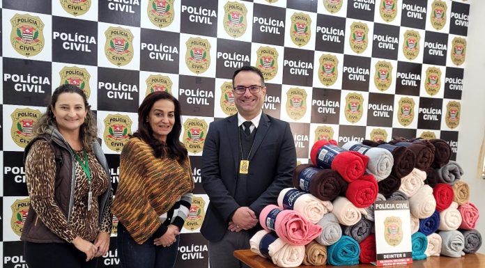 Polícia Civil doa cobertores à Assistência Social e contribui com a Campanha do Agasalho em Dracena