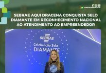 Notícia boa: O Sebrae Aqui Dracena conquista Selo Diamante Referência em Atendimento