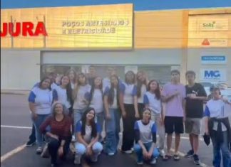 Jura Poços recebe a visita de alunos da escola IDENE de Junqueirópolis
