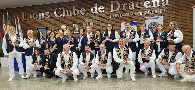 Imagens da bela festiva de posse do Lions Clube de Dracena. Veja