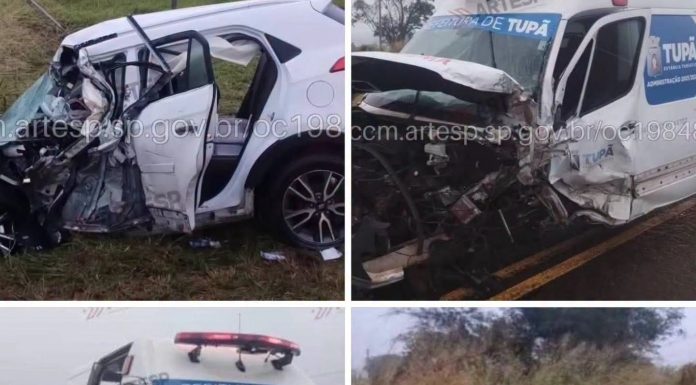 Trânsito:Grave acidente entre ambulância e SUV deixa oito vítimas na SP-294
