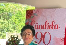 Dona Cândida Ramos Ribeiro celebra seus 90 anos