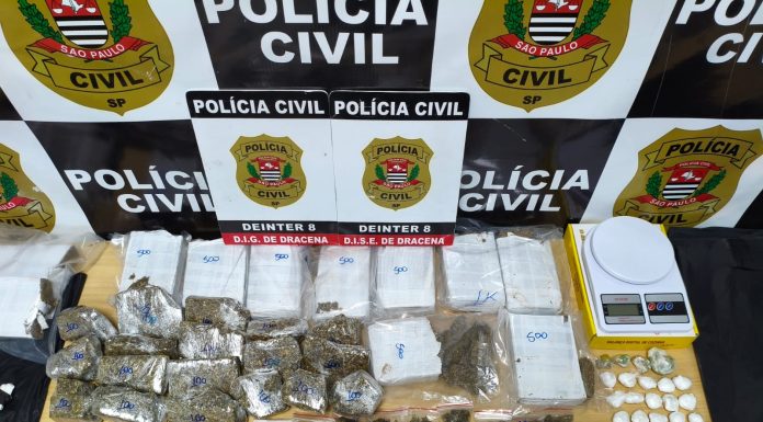 Polícia Civil desarticula “Casa Bomba! e apreende grande quantidade de drogas em Dracena