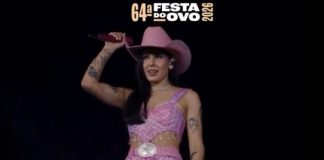 Ana Castela abre grade de shows da 64ª Festa do Ovo nesta quinta-feira (16)