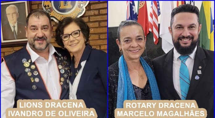Nova gestão: Veja foto inédita dos presidentes dos quatro clubes de serviços de Dracena