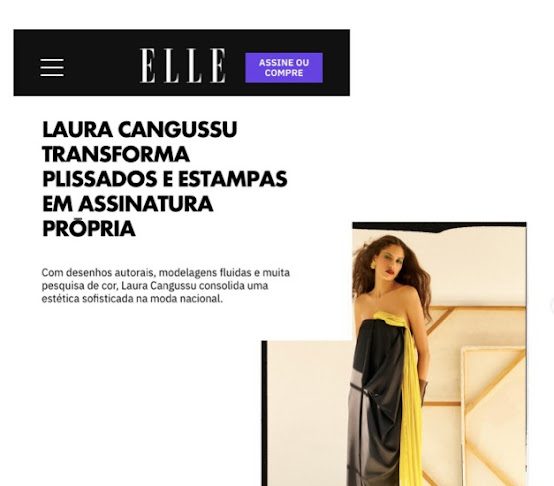 Notícia boa: Elle Brasil detaca o trabalho e talento de Laura Cangussu