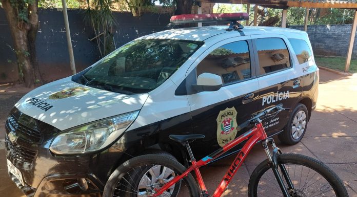 Polícia Civil recupera em Paulicéia bicicleta furtada em Brasilândia,MS após investigação e análise de inteligência