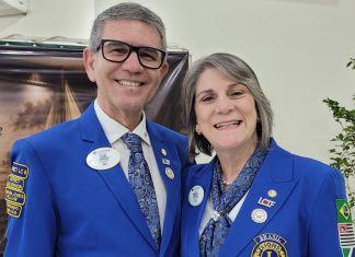 Integrantes dos clubes do L.C.8 do Lions participam da posse do governador Djalma Quinellato em Dracena