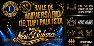 Banda New Balance dá o brilho musical ao Baile de Aniversário de Tupi Paulista